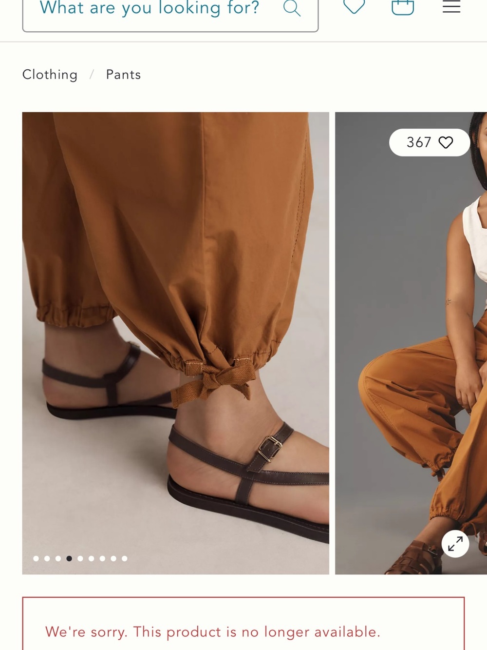 Pilcro Burnt Orange Utility Jogger Pants - Picture 8 of 8